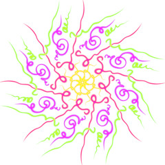 digital ornament mandala desigh isolated background