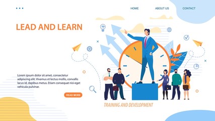 Advertising Flyer Inscription Lead and Learn. 