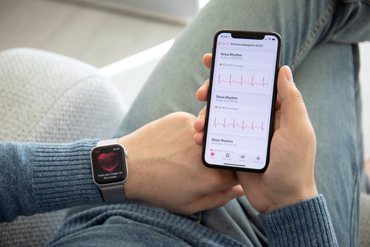 Apple Watch Series 4 and iPhone X with ECG app