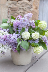 Lilas en bouquet.