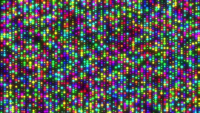 Looping Video Of A Wall Made Of Small Colorful Pieces Moving Vertically