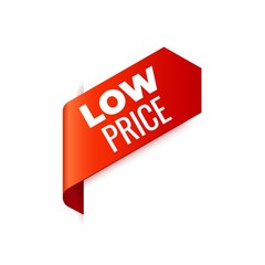 Red Vector left bookmark