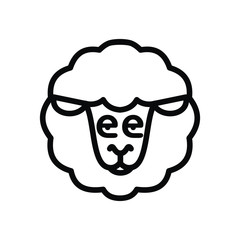 head sheep icon vector