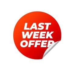 Red Vector Sticker on white background