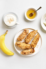 Deep fried bananas