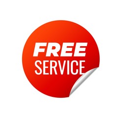Red Vector Sticker on white background