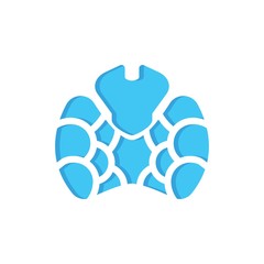 Obraz premium thyroid flat vector icon