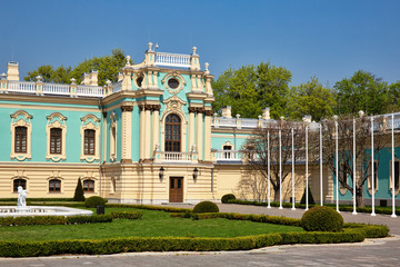 Right wing of Mariinsky palace in Kyiv, Ukraine