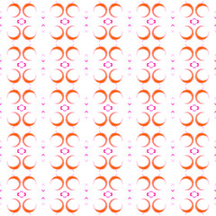 Pink girly circles seamless pattern. Hand drawn wa