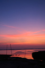 Obraz premium evening in Kintai, Lithuania