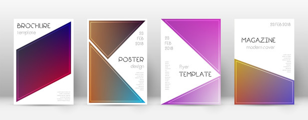 Flyer layout. Triangle mind-blowing template for B