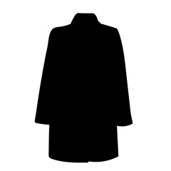 vector on white background black silhouette female coat