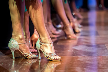 legs of woman dancing latin dance