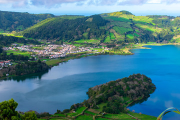 Typical landscape of the Sete Cidades area, Azores