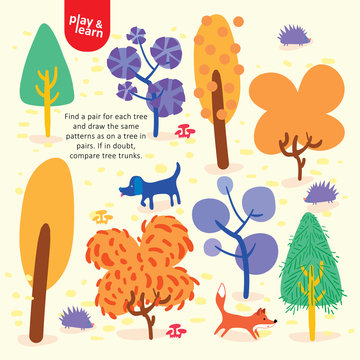 Find Pair for Each Tree Child Graphic Illustration