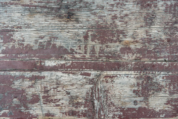 texture of an old board of a bench close-up