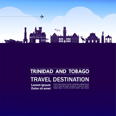 Obraz premium Trinidad and Tobago travel destination grand vector illustration.