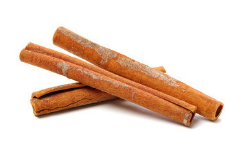 Cinnamon on a white background