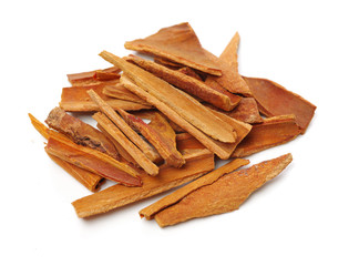 Cinnamon on a white background
