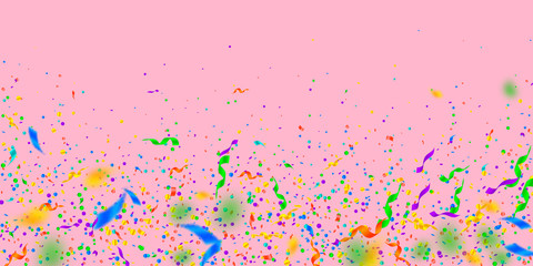 Streamers and confetti. Colorful tinsel and foil r