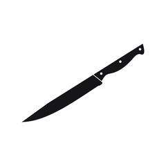 Knife icon, black isolated vector icon on white background