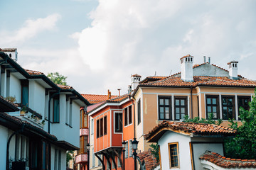 Fototapeta premium Plovdiv old town medieval buildings in Plovdiv, Bulgaria