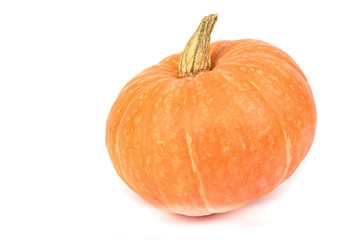 Nice ripe ornamental pumpkin isolated over white background
