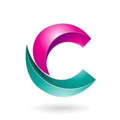 Abstract Symbol of Letter C