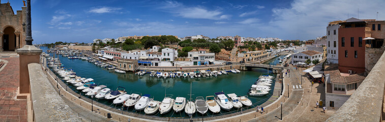 Fototapeta na wymiar Ciutadella de Menorca Harbour
