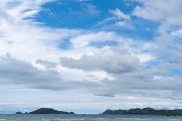 beautiful seascape with cloud on a sunny day.