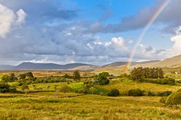 Rainbow over the Glenveagh National Park, County Donegal, Ireland