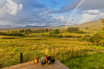 Rainbow over the Glenveagh National Park, County Donegal, Ireland