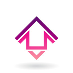 Abstract Square Shaped House Icon