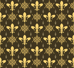 Fototapeta premium seamless pattern with flowers and leaves