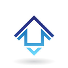 Abstract Square Shaped House Icon