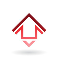 Abstract Square Shaped House Icon
