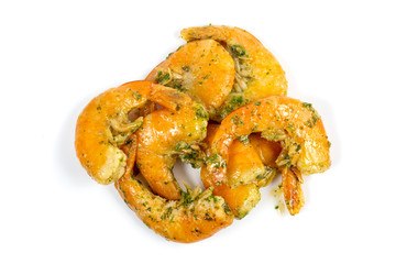 queues de crevette marinées