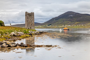 Grace O'Malley's Castle, Kildavnet Tower in County Mayo, Ireland