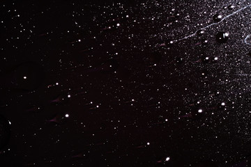 Abstract space background. Biology, physics, chemistry abstract background. the interaction of water and oil