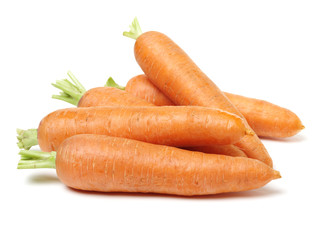 Fresh carrot on a white background