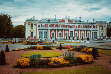 Tallinn, Estonia - August, 2019: Kadriorg Art Museum and picturesque public park.Sights of Tallinn.