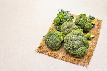 Fresh raw Broccoli. Source of vitamins and minerals