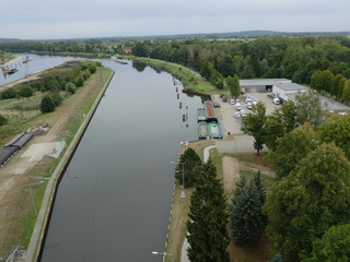 A river in Niederfinow.