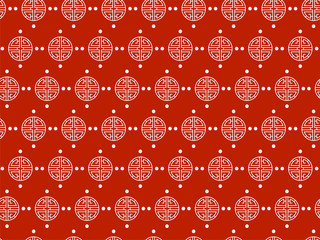 chinese pattern decoration on red background templates