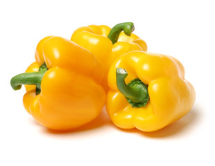 fresh bell pepper (capsicum) on white background