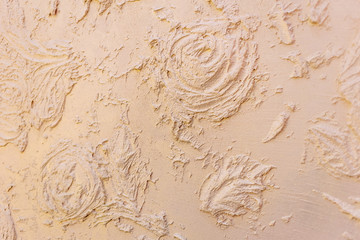 decorative plaster on the wall