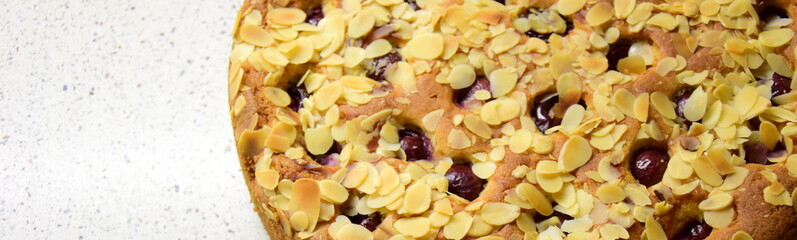 Kirschkuchen - Rührkuchen - Banner Hintergrund