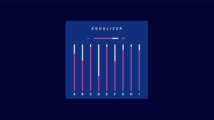 Music equalizer ui elements Vector