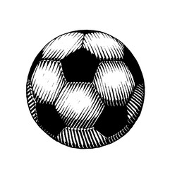 Ink Sketch of a Soccer Ball