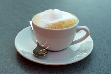 Italian coffee capuccino with foaming milk